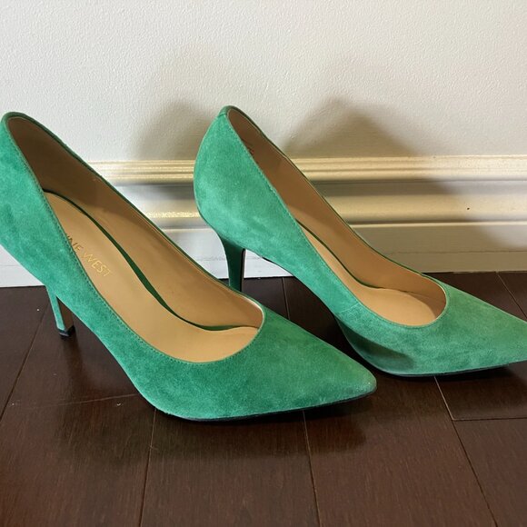 Nine West Jackpot Sued Leather Heels - Picture 2 of 2